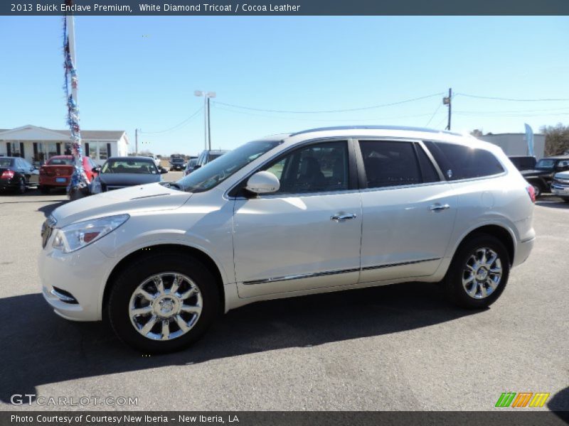 White Diamond Tricoat / Cocoa Leather 2013 Buick Enclave Premium