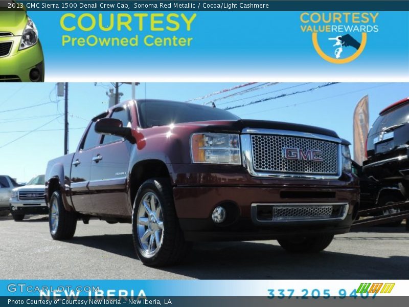 Sonoma Red Metallic / Cocoa/Light Cashmere 2013 GMC Sierra 1500 Denali Crew Cab