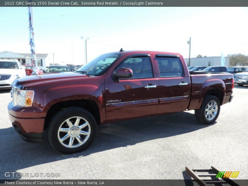 Sonoma Red Metallic / Cocoa/Light Cashmere 2013 GMC Sierra 1500 Denali Crew Cab