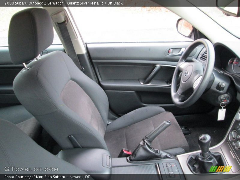 Front Seat of 2008 Outback 2.5i Wagon