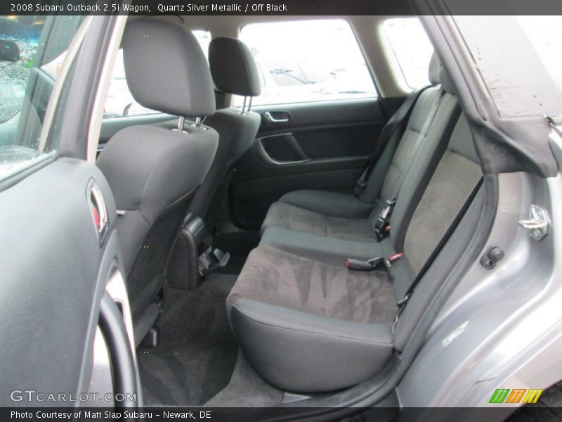 Rear Seat of 2008 Outback 2.5i Wagon