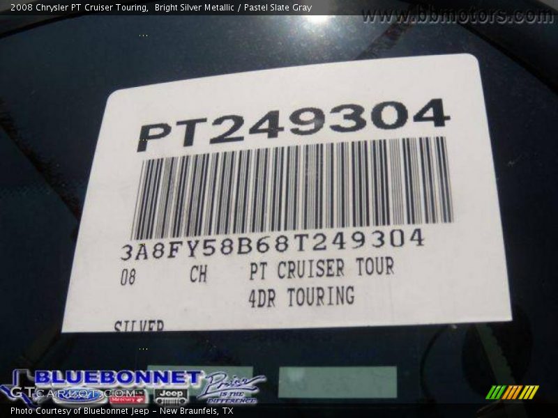 Bright Silver Metallic / Pastel Slate Gray 2008 Chrysler PT Cruiser Touring