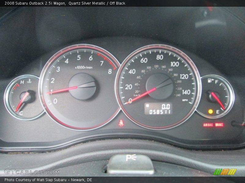  2008 Outback 2.5i Wagon 2.5i Wagon Gauges
