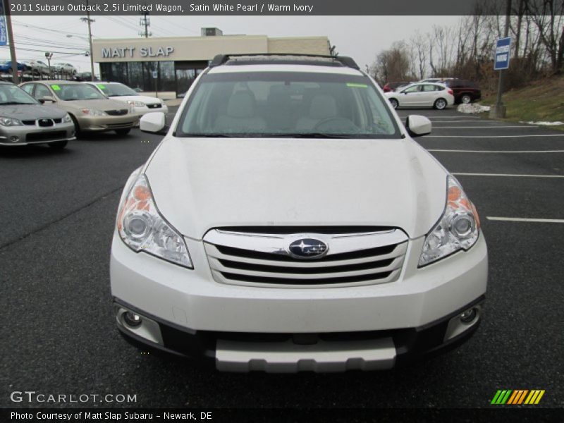 Satin White Pearl / Warm Ivory 2011 Subaru Outback 2.5i Limited Wagon