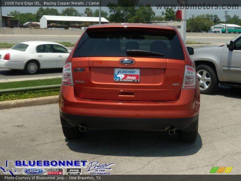 Blazing Copper Metallic / Camel 2008 Ford Edge SEL