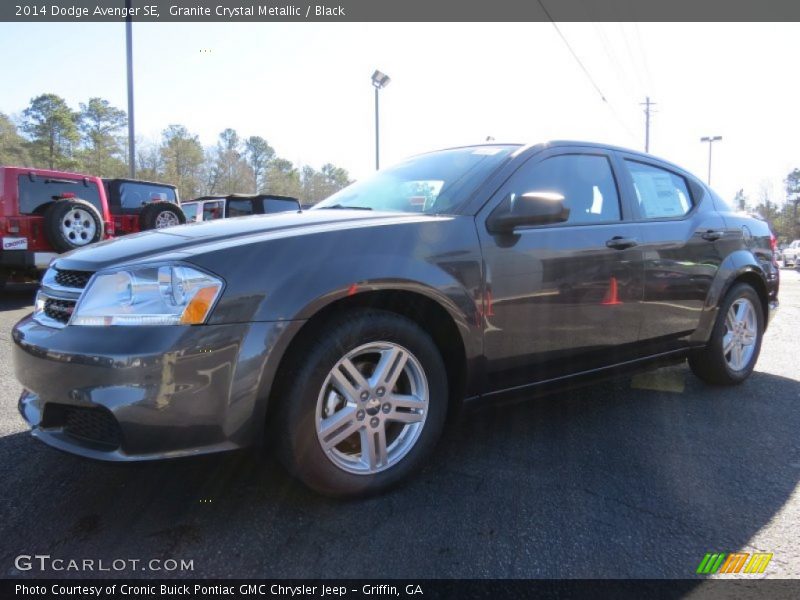 Granite Crystal Metallic / Black 2014 Dodge Avenger SE