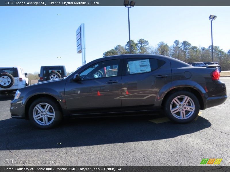 Granite Crystal Metallic / Black 2014 Dodge Avenger SE