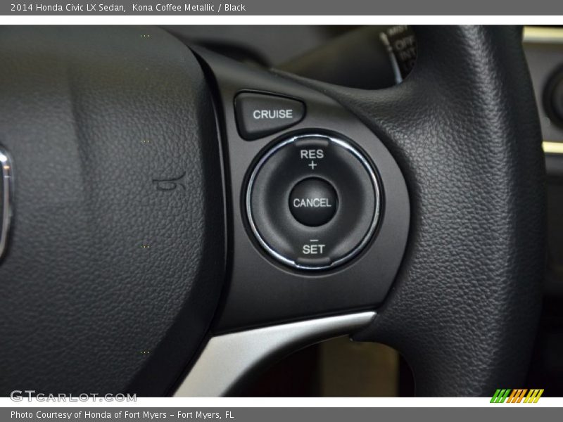 Kona Coffee Metallic / Black 2014 Honda Civic LX Sedan