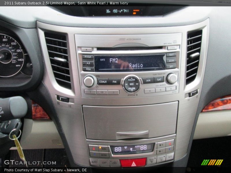 Controls of 2011 Outback 2.5i Limited Wagon