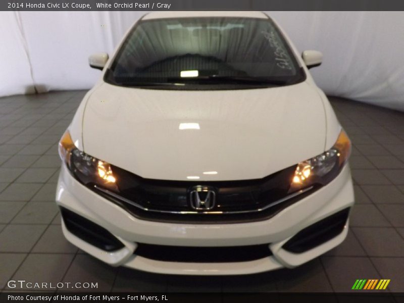 White Orchid Pearl / Gray 2014 Honda Civic LX Coupe