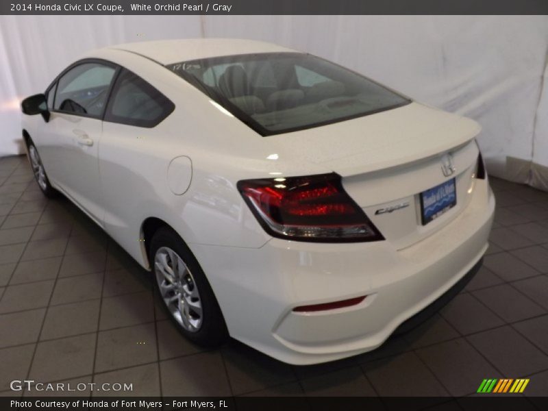 White Orchid Pearl / Gray 2014 Honda Civic LX Coupe