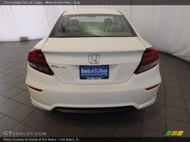 White Orchid Pearl / Gray 2014 Honda Civic LX Coupe
