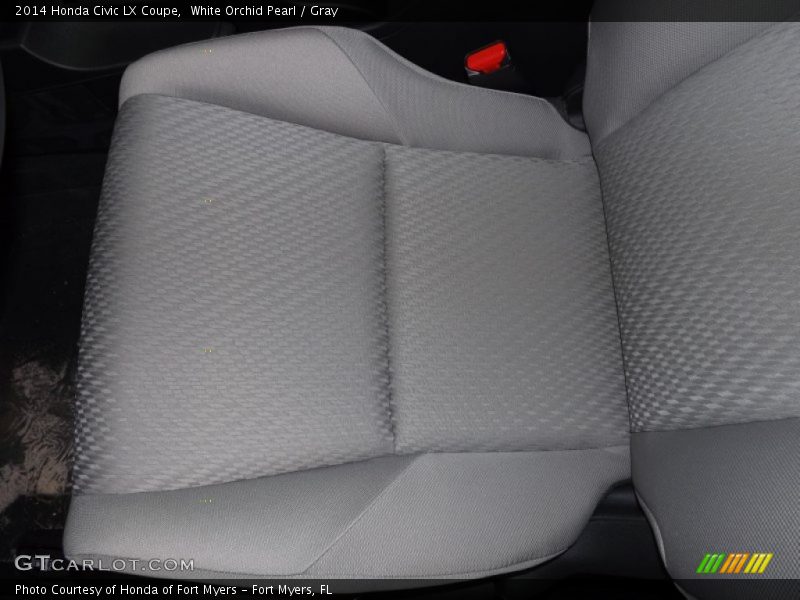 White Orchid Pearl / Gray 2014 Honda Civic LX Coupe