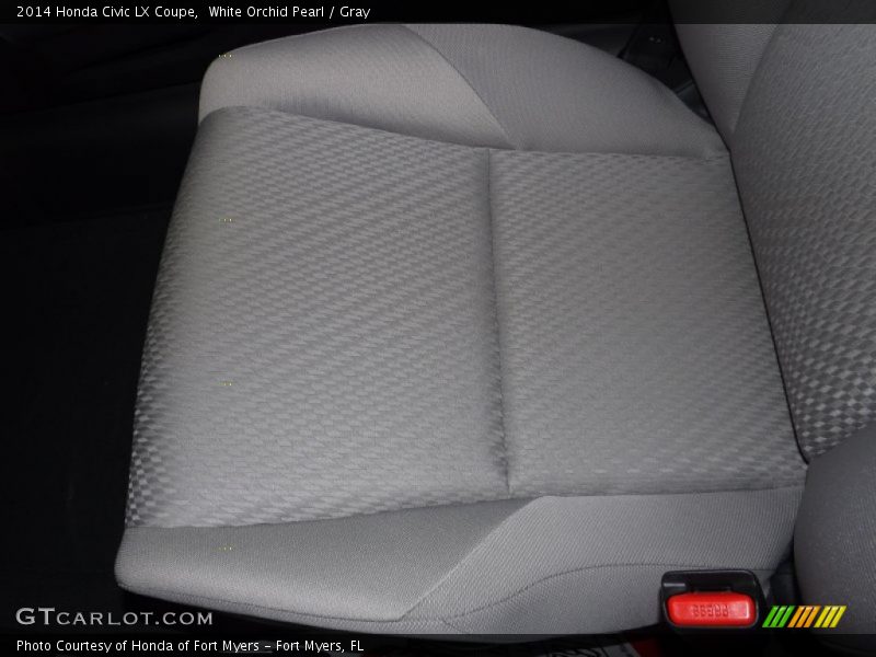 White Orchid Pearl / Gray 2014 Honda Civic LX Coupe