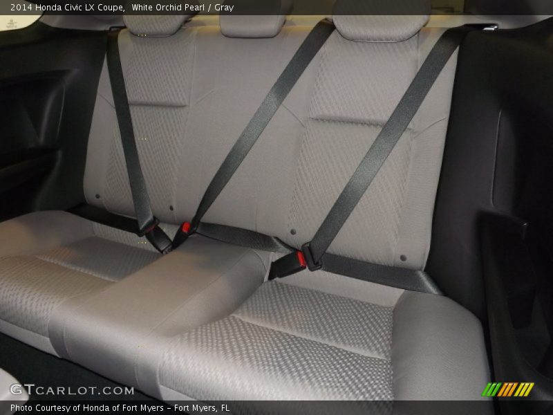 White Orchid Pearl / Gray 2014 Honda Civic LX Coupe