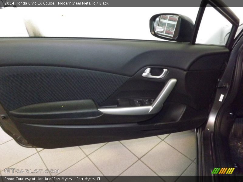 Modern Steel Metallic / Black 2014 Honda Civic EX Coupe