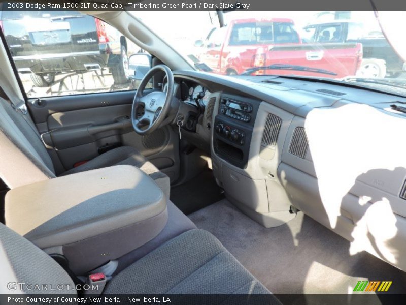 Timberline Green Pearl / Dark Slate Gray 2003 Dodge Ram 1500 SLT Quad Cab