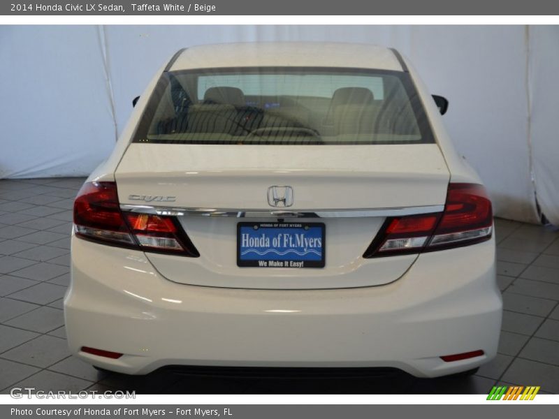 Taffeta White / Beige 2014 Honda Civic LX Sedan