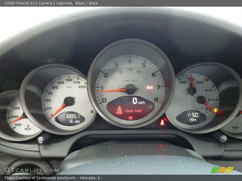 Black / Black 2008 Porsche 911 Carrera S Cabriolet