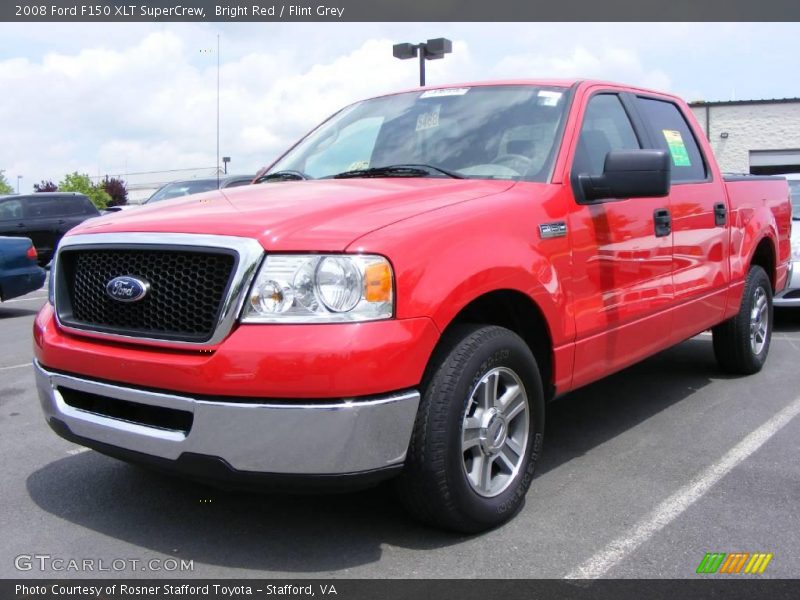 Bright Red / Flint Grey 2008 Ford F150 XLT SuperCrew