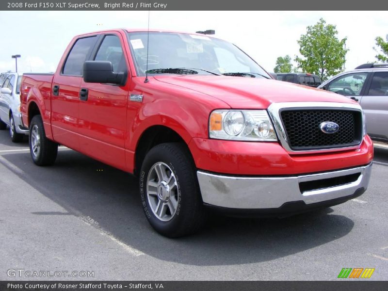 Bright Red / Flint Grey 2008 Ford F150 XLT SuperCrew