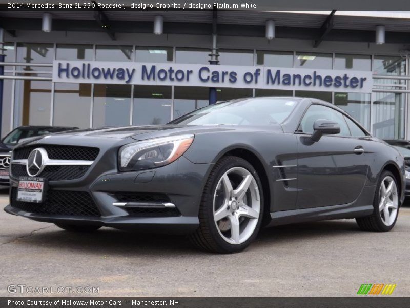 designo Graphite / designo Platinum White 2014 Mercedes-Benz SL 550 Roadster