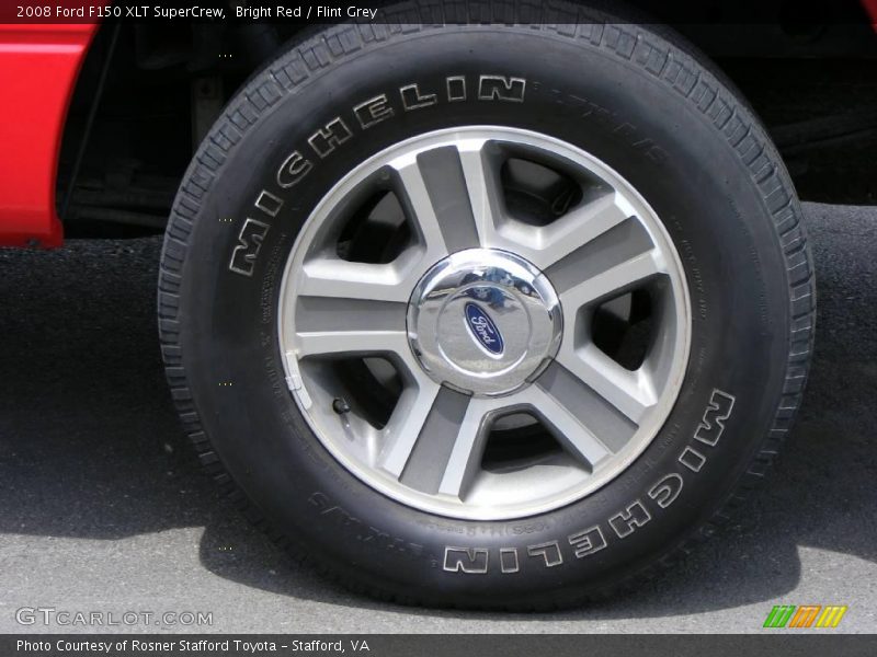 Bright Red / Flint Grey 2008 Ford F150 XLT SuperCrew