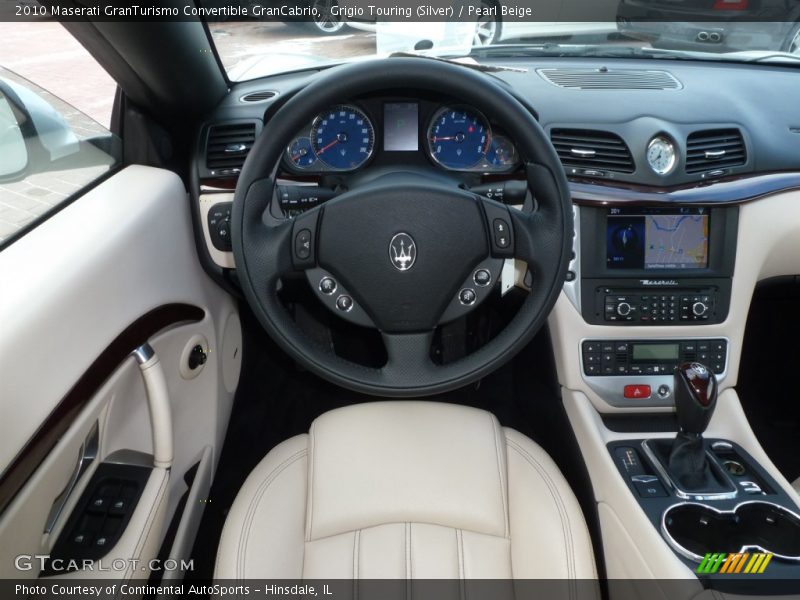 Grigio Touring (Silver) / Pearl Beige 2010 Maserati GranTurismo Convertible GranCabrio