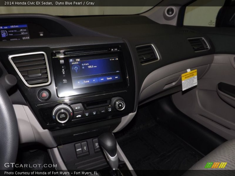 Dyno Blue Pearl / Gray 2014 Honda Civic EX Sedan