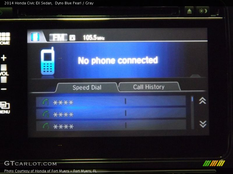 Dyno Blue Pearl / Gray 2014 Honda Civic EX Sedan