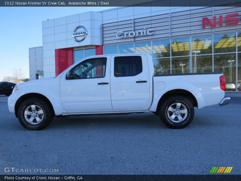 Avalanche White / Steel 2012 Nissan Frontier SV Crew Cab