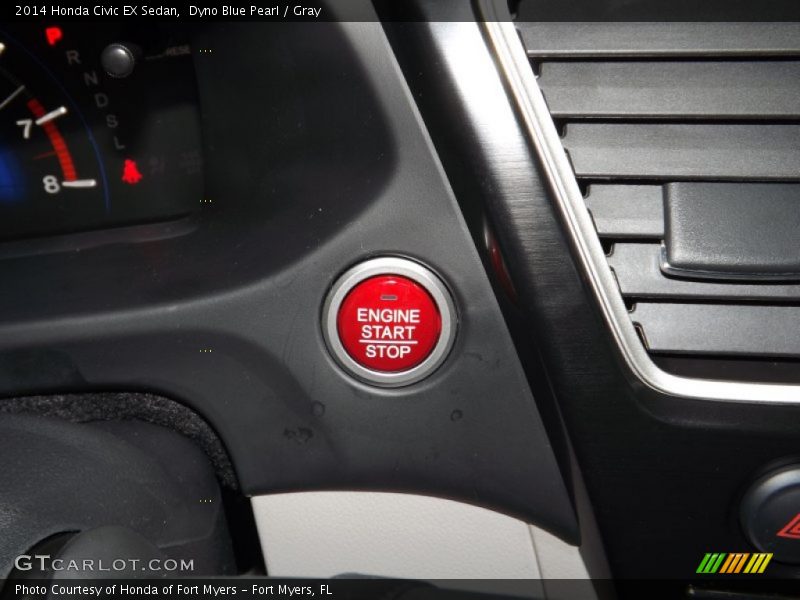 Dyno Blue Pearl / Gray 2014 Honda Civic EX Sedan