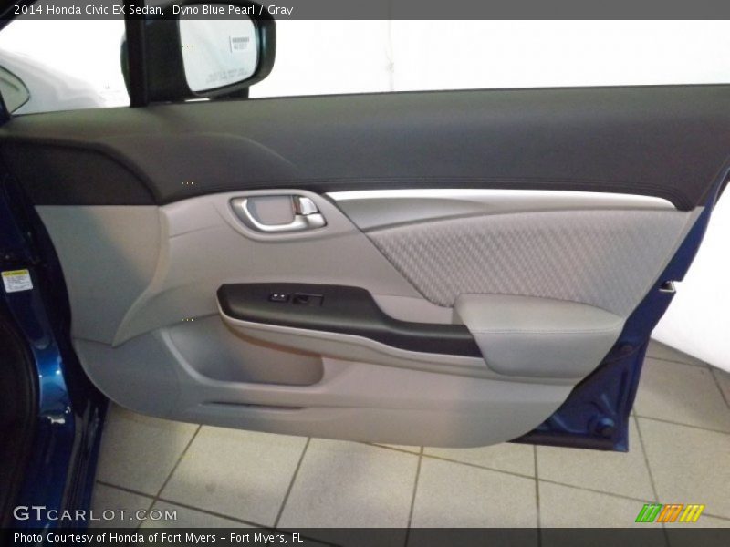 Dyno Blue Pearl / Gray 2014 Honda Civic EX Sedan