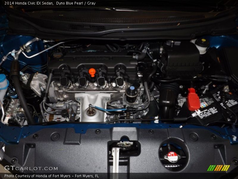Dyno Blue Pearl / Gray 2014 Honda Civic EX Sedan