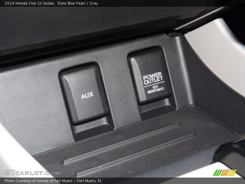 Dyno Blue Pearl / Gray 2014 Honda Civic LX Sedan