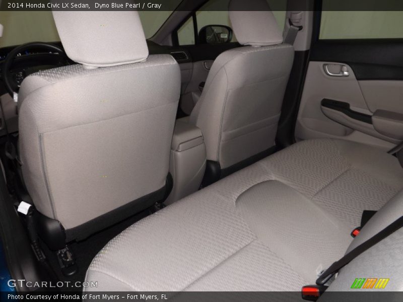 Dyno Blue Pearl / Gray 2014 Honda Civic LX Sedan