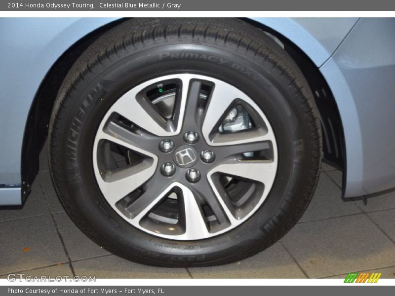 Celestial Blue Metallic / Gray 2014 Honda Odyssey Touring