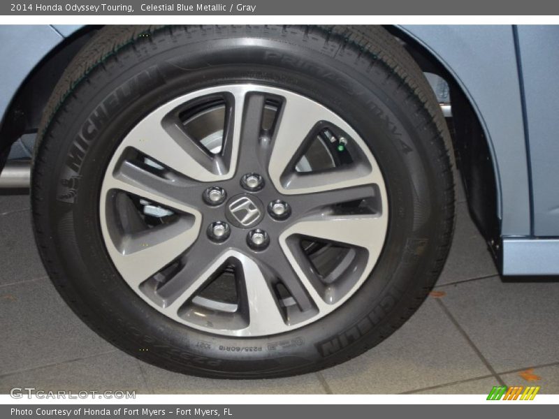 Celestial Blue Metallic / Gray 2014 Honda Odyssey Touring