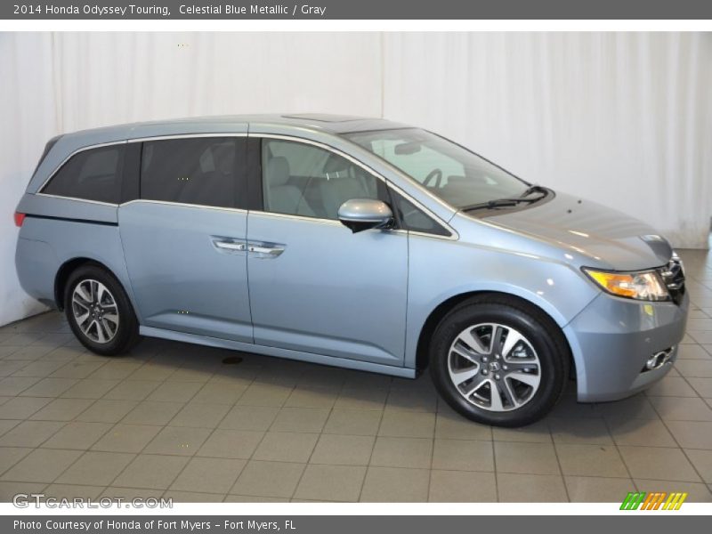 Celestial Blue Metallic / Gray 2014 Honda Odyssey Touring