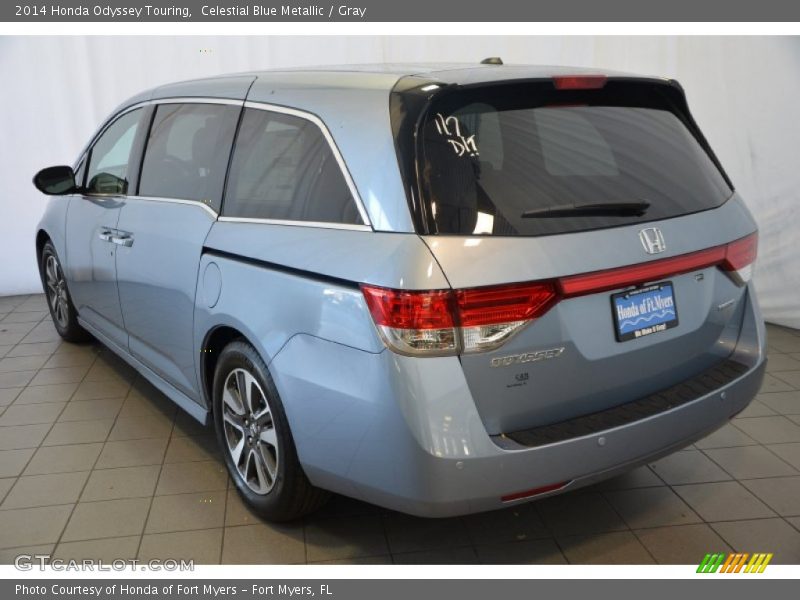 Celestial Blue Metallic / Gray 2014 Honda Odyssey Touring