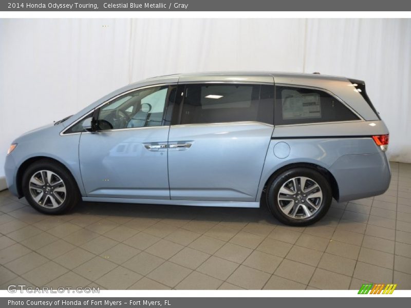 Celestial Blue Metallic / Gray 2014 Honda Odyssey Touring