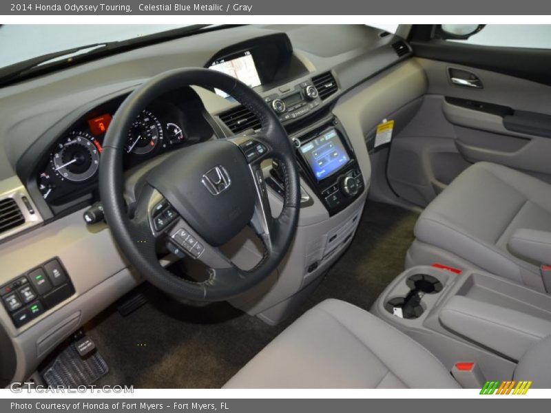 Celestial Blue Metallic / Gray 2014 Honda Odyssey Touring