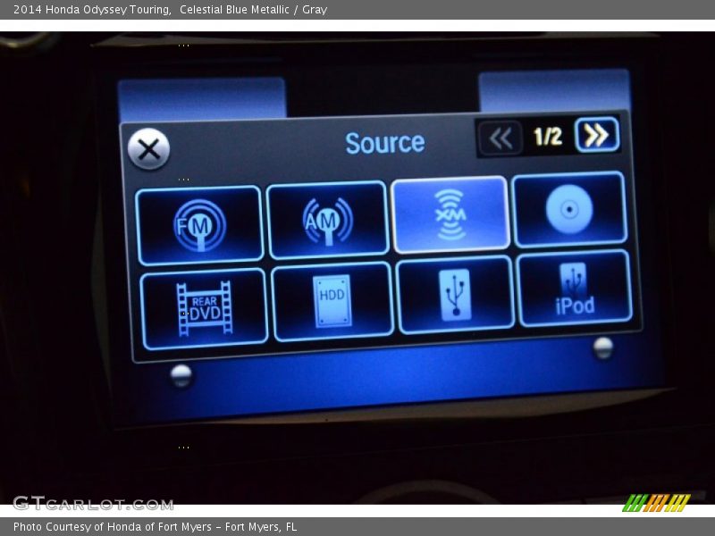 Celestial Blue Metallic / Gray 2014 Honda Odyssey Touring