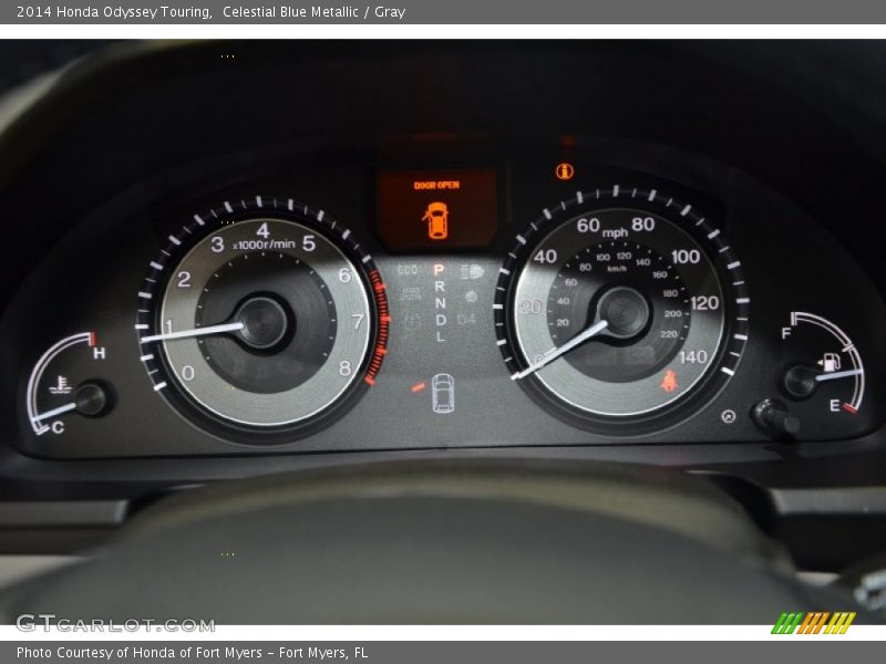 Celestial Blue Metallic / Gray 2014 Honda Odyssey Touring