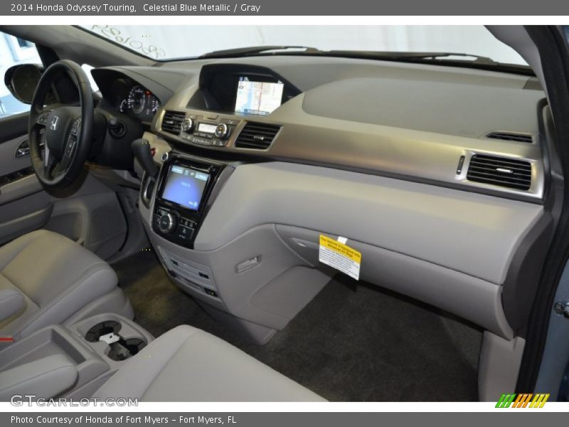 Celestial Blue Metallic / Gray 2014 Honda Odyssey Touring