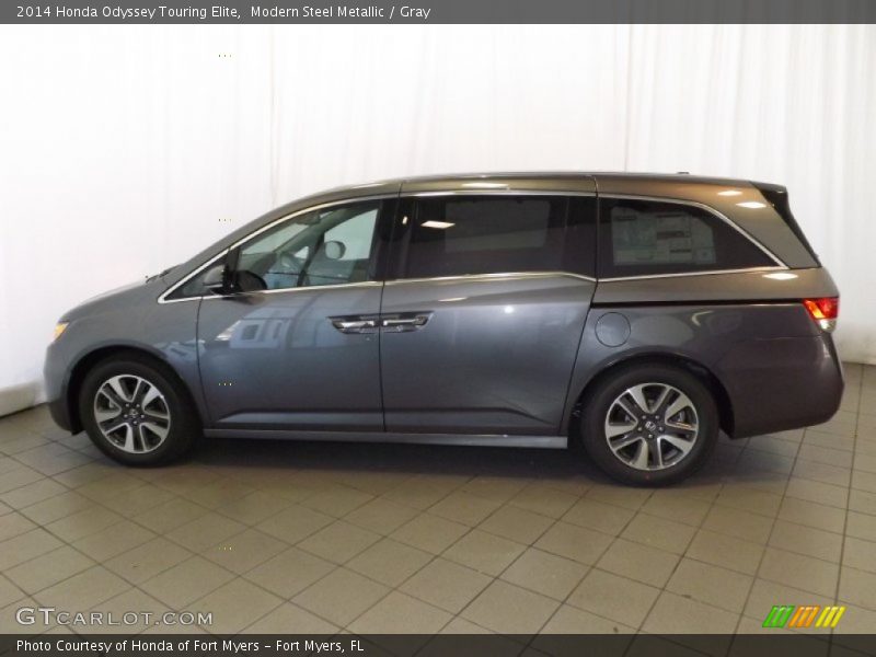 Modern Steel Metallic / Gray 2014 Honda Odyssey Touring Elite