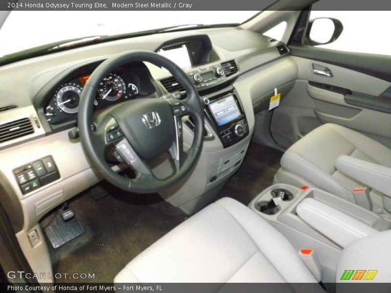 Modern Steel Metallic / Gray 2014 Honda Odyssey Touring Elite