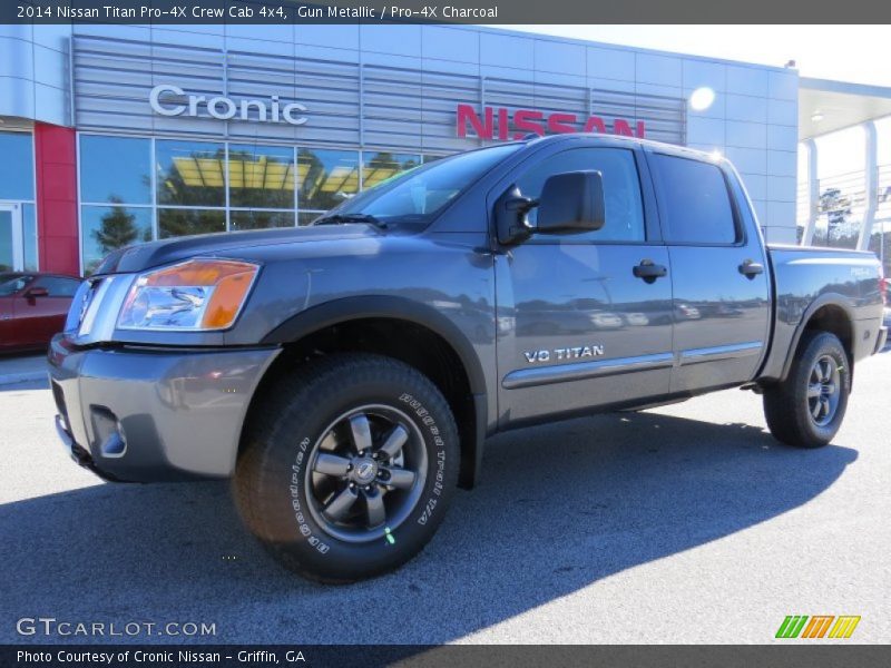 Gun Metallic / Pro-4X Charcoal 2014 Nissan Titan Pro-4X Crew Cab 4x4