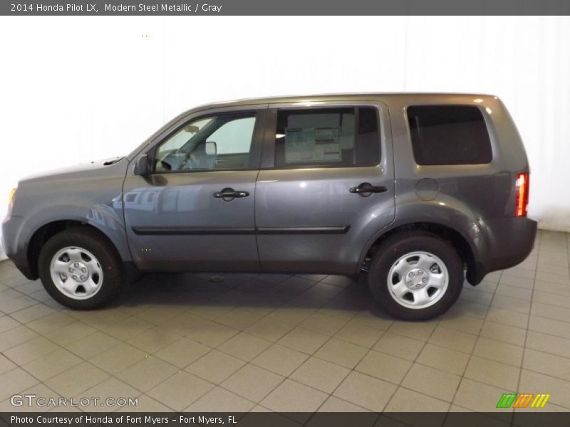 Modern Steel Metallic / Gray 2014 Honda Pilot LX
