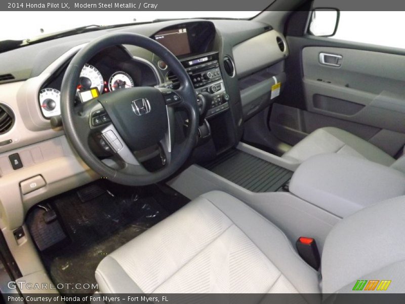 Modern Steel Metallic / Gray 2014 Honda Pilot LX
